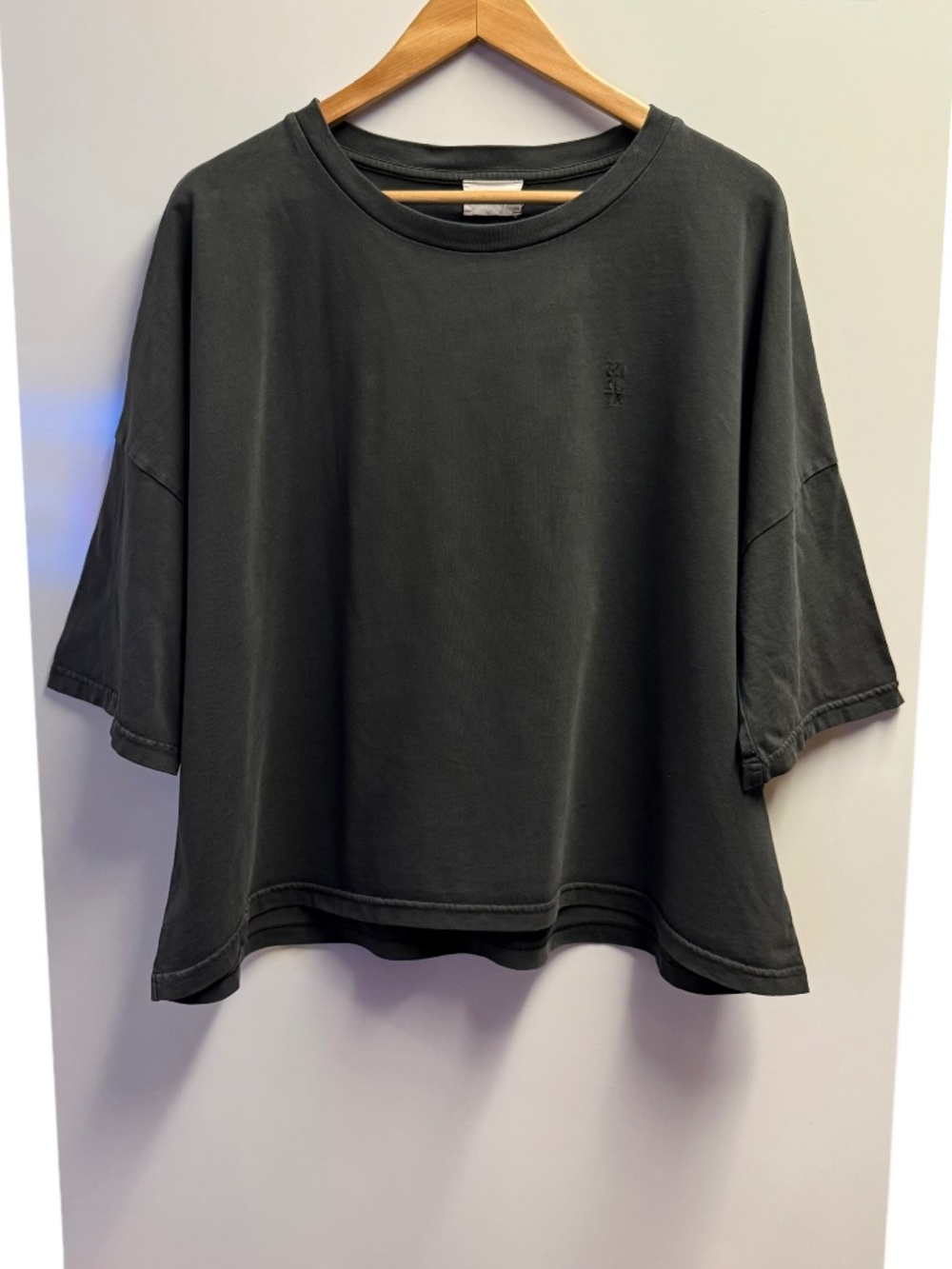 Mikuta Wide Cotton Black T-Shirt XS
